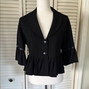 Cynthia Steffe Black Blazer with Button Detail